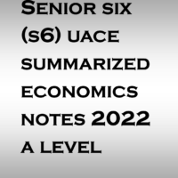 Senior six s6 uace summarized economics notes 2022 a level