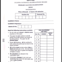 PLE MATHEMATICS ENGLISH SCIENCE AND SST QUESTION PAPERS 2022